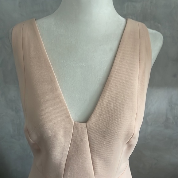 BCBGeneration Whisper Pink Sleeveless V-Neck Lace Mini Dress Size 6 - Picture 2 of 7